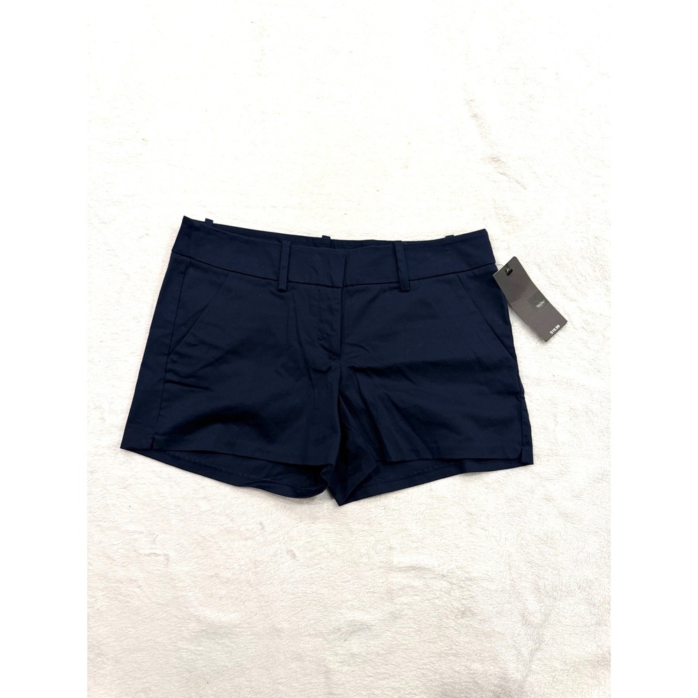 Mossimo Womens Navy Blue Stretch Chino Shorts Size 8 NWT Xavier Navy